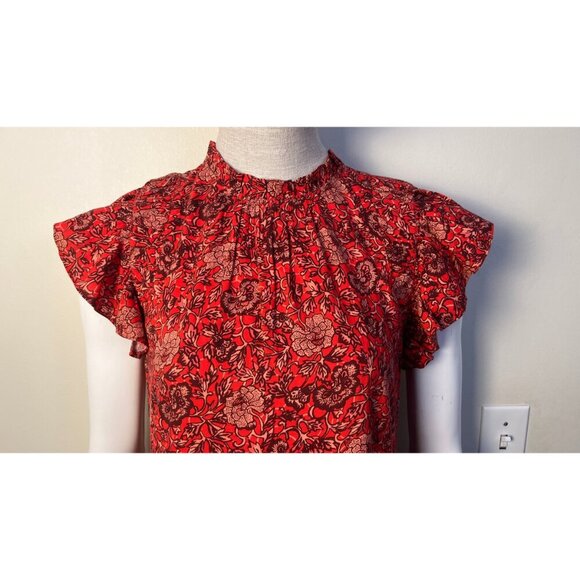 ULLA JOHNSON HANA POPPY FLORAL BABY DOLL DRESS 4 - Picture 3 of 13